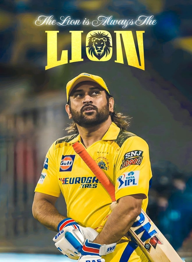 Roostaflag MSD Poster | Dhoni Posters for Wall | Msd Sticker | Dhoni 7 Poster | Dhoni A3 Poster | Thala Dhoni Poster | Dhoni Wall Stickers | MS Dhoni Posters for Living Room, Home Office - Image 1