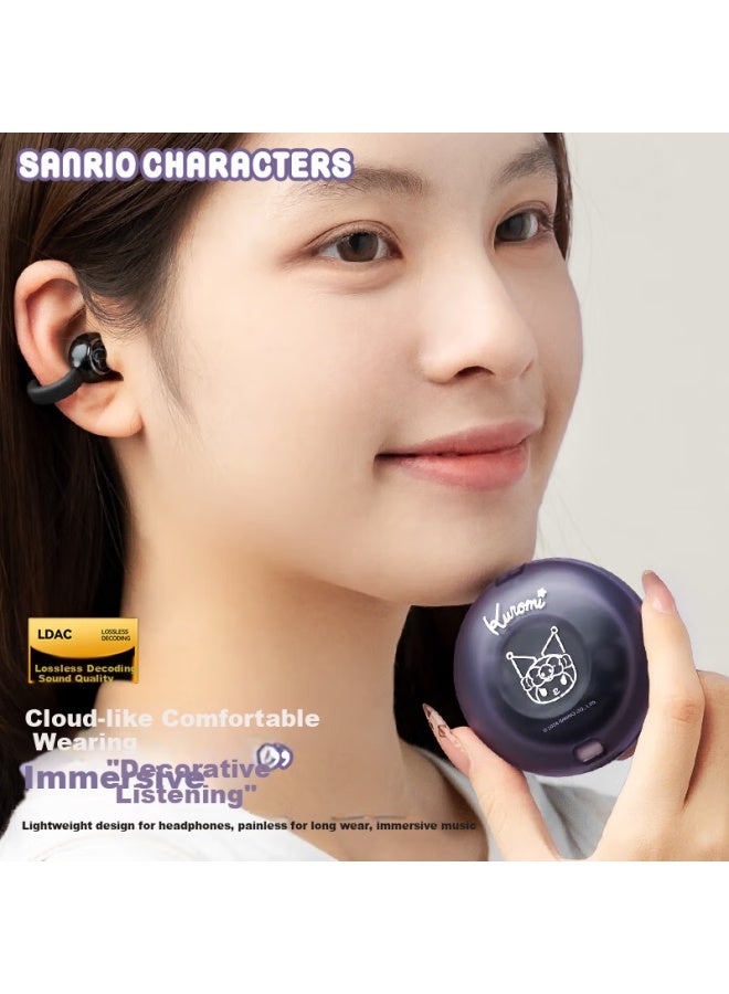 Chen Feng Chenfeng Sanrio Sr02 Clip-on Open-air Bone Conduction Non-in-ear Running Sports Gaming Esports Earphones Purple Kuroko - Image 4