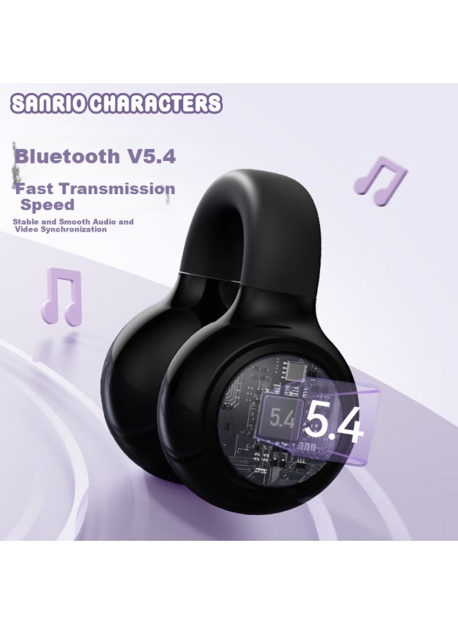 Chen Feng Chenfeng Sanrio Sr02 Clip-on Open-air Bone Conduction Non-in-ear Running Sports Gaming Esports Earphones Purple Kuroko - Image 1