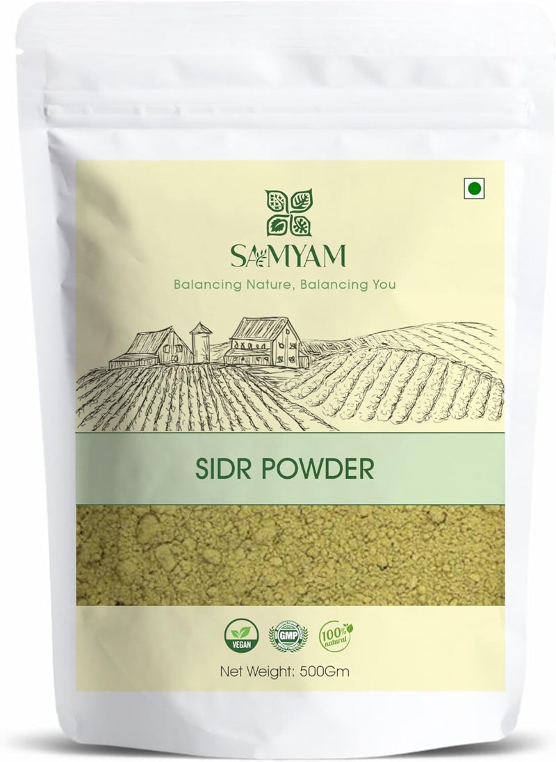 SAMYAM Natural SidrJujube Powder 500g Pack Natural Hair and Body Cleanser Herbal Soap
