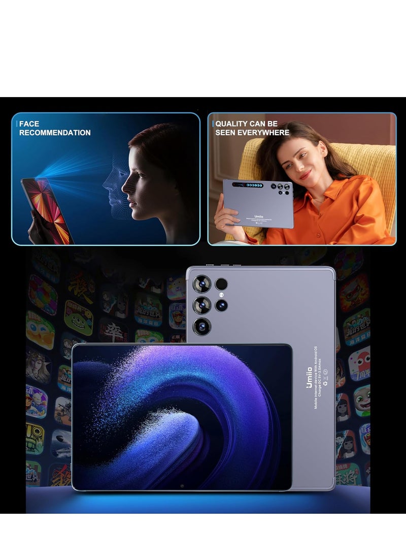 Umiio Smart Tablet S24 Ultra 10.1-inch HD Display 12GB RAM 512GB ROM with TouchPad Keyboard/Case and EWB Handbag Dual SIM 5G Network Android WiFi GPS Tab -Gold  - Image 5