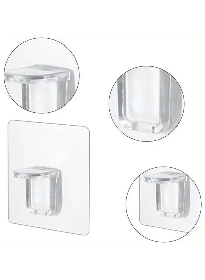 18 Pcs Acrylic Shelf Brackets No Drilling Traceless Removable Reinforced Layered Shelves - Image 4