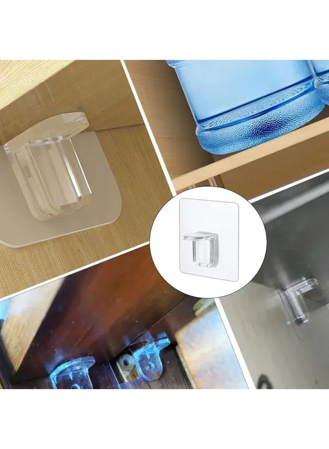 18 Pcs Acrylic Shelf Brackets No Drilling Traceless Removable Reinforced Layered Shelves - Image 5