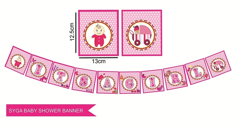 SYGA Baby Shower Party Decorative Banner with Photo Booth Props - Image 4