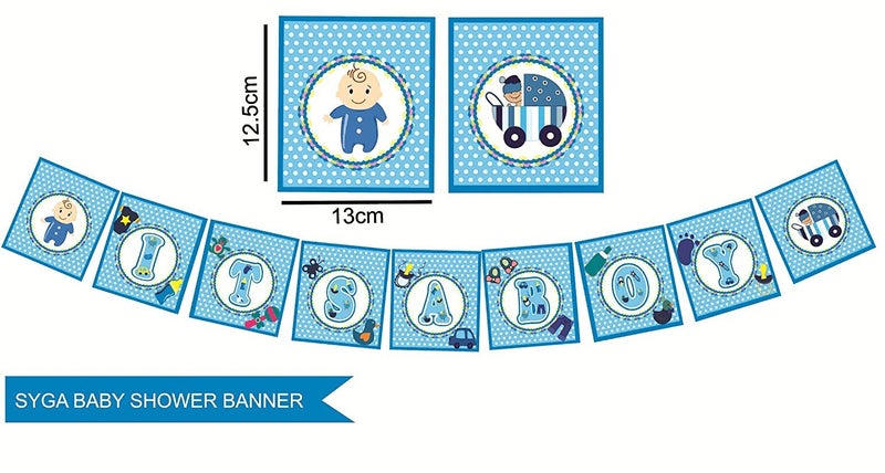 SYGA Baby Shower Party Decorative Banner with Photo Booth Props - Image 3