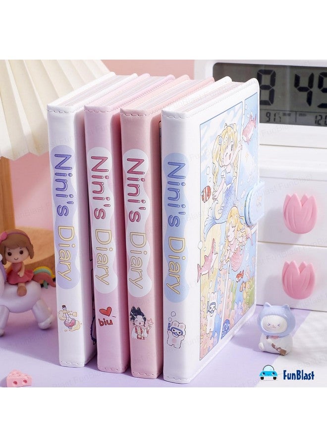 FunBlast FunBlast Kawaii 3D PU Leather Diary, Notebook Color Pages Diary with Magnetic Strap Lock, Journal Diary for Girls, Diary Set Notebooks for Girls, Size A5 (112 Pages) (Print May Vary) (Random)  - Image 2