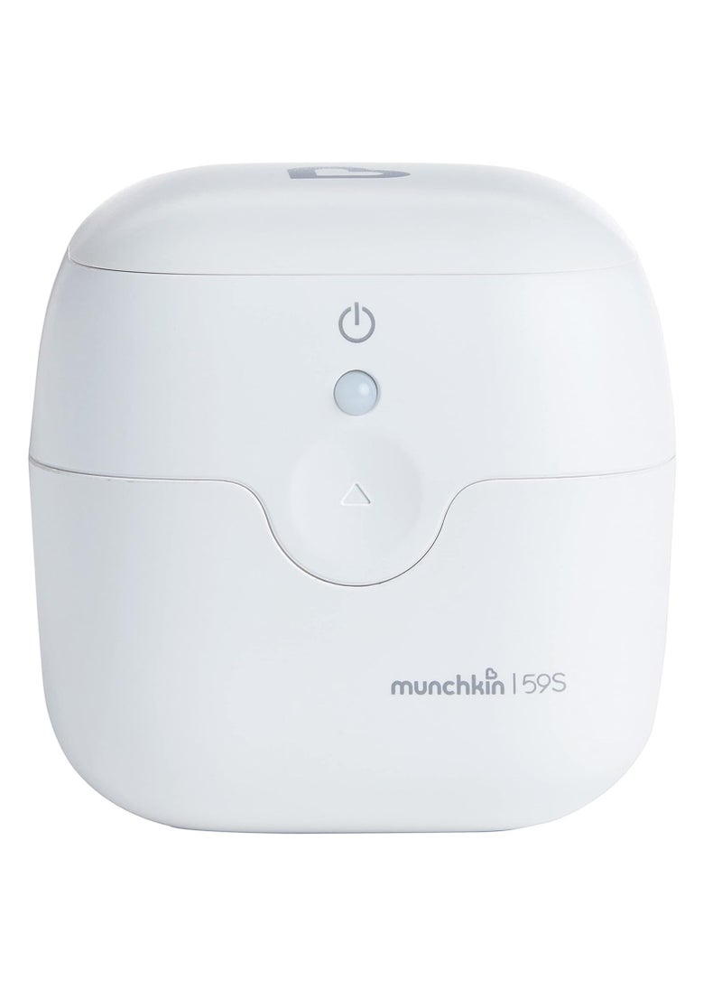 Munchkin Inc - Munchkin Portable UV Sterilizer and Sanitizer Box, Eliminates 99.99% of Germs in 59 Seconds, Mini UV-C Cleaner for Pacifiers and More, White - Image 1
