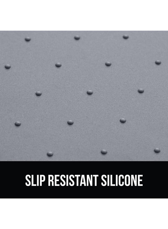 GORILLA GRIP 100% Waterproof Raised Edge BPA Free Silicone Pet Feeding Mat, Dog Cat Food Mats Contain Spills Protects Floors, Placemats for Cats and Dogs Water Bowl, Pets Accessories 23x15 Gray - Image 3