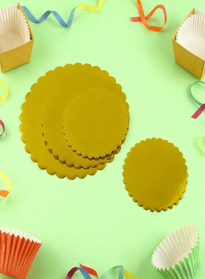 WINDAWNKE 8 Pcs Golden Cake Boards 6 Inch, Round Cake Base Cardboard for Baking, Cakes DIY and Crafts Display - Image 3