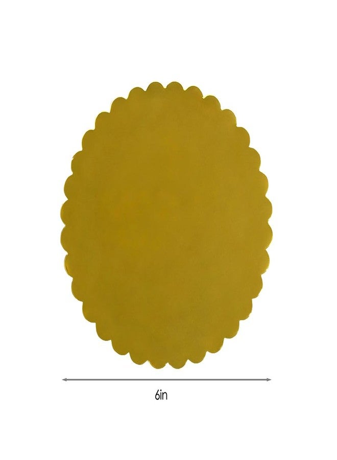 WINDAWNKE 8 Pcs Golden Cake Boards 6 Inch, Round Cake Base Cardboard for Baking, Cakes DIY and Crafts Display - Image 2