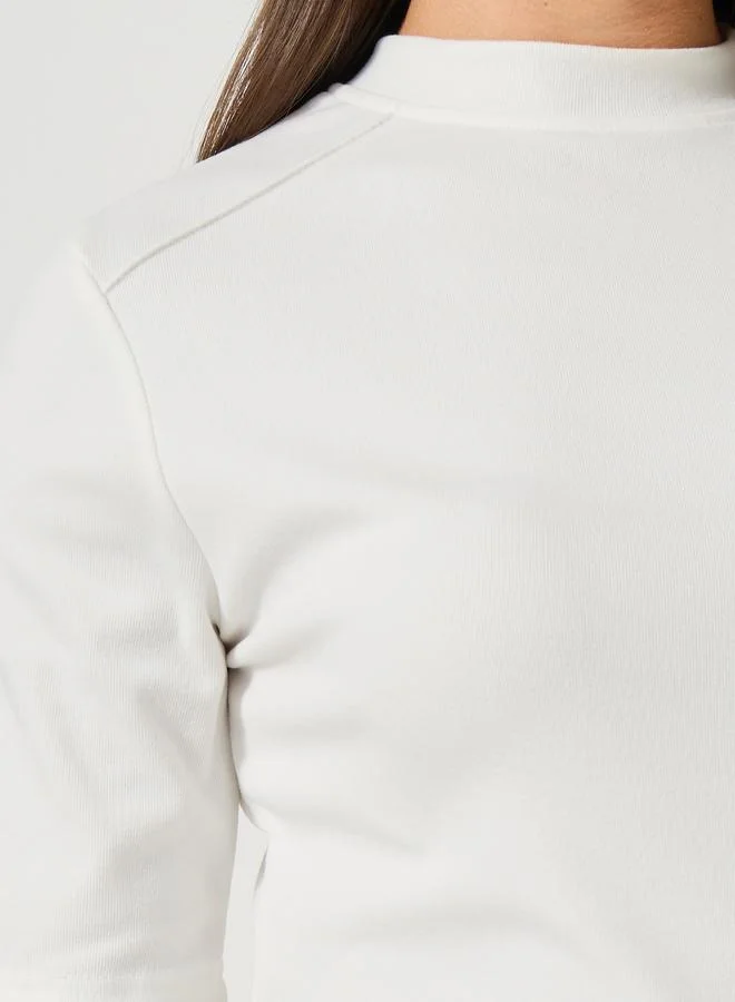 Styli Styli Solid Regular Fit Round Neck T-Shirt