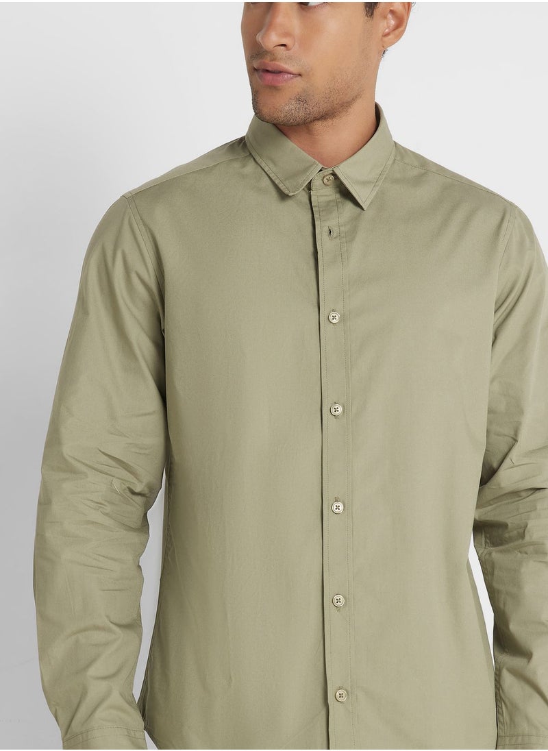 Long Sleeve Poplin Shirt