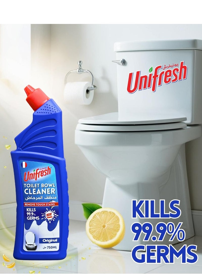Unifresh Toilet Bowl Cleaner - 750ML (Pack of 2) | Powerful Stain Removal & Fresh Blue Fragrance | Disinfects & Deodorizes | Professional Cleaning for Bathroom & Toilet  - Image 4