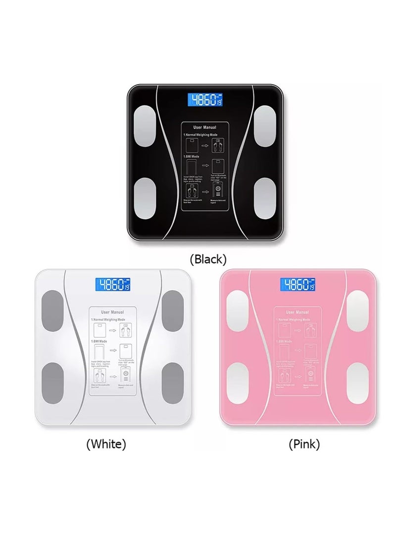 Generic - Digital scale Smart Weighing Scale Bluetooth-compatible Electronic Intelligent Weight Loss Body Fat Scale Balances (Color : White) - Image 1