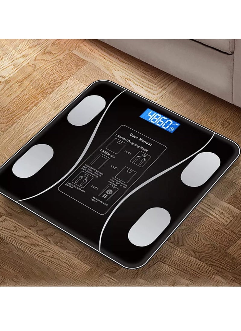 Generic - Digital scale Smart Weighing Scale Bluetooth-compatible Electronic Intelligent Weight Loss Body Fat Scale Balances (Color : White) - Image 1