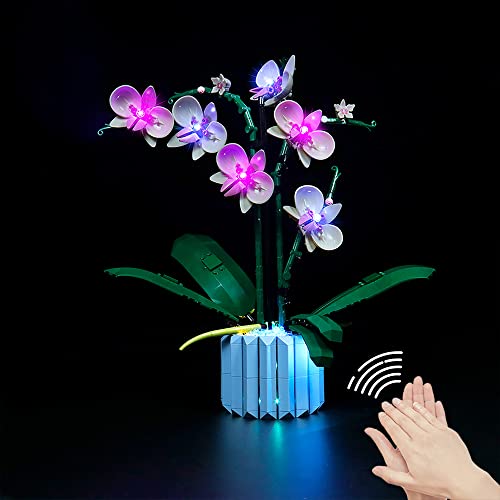 VONADO LED Lights Kit Compatible with Lego Orchid 10311 Plant Building Set with Flowers Sound Control Lighting Set Compatible with Lego Artificial Botanical No Blocks Model - Image 1