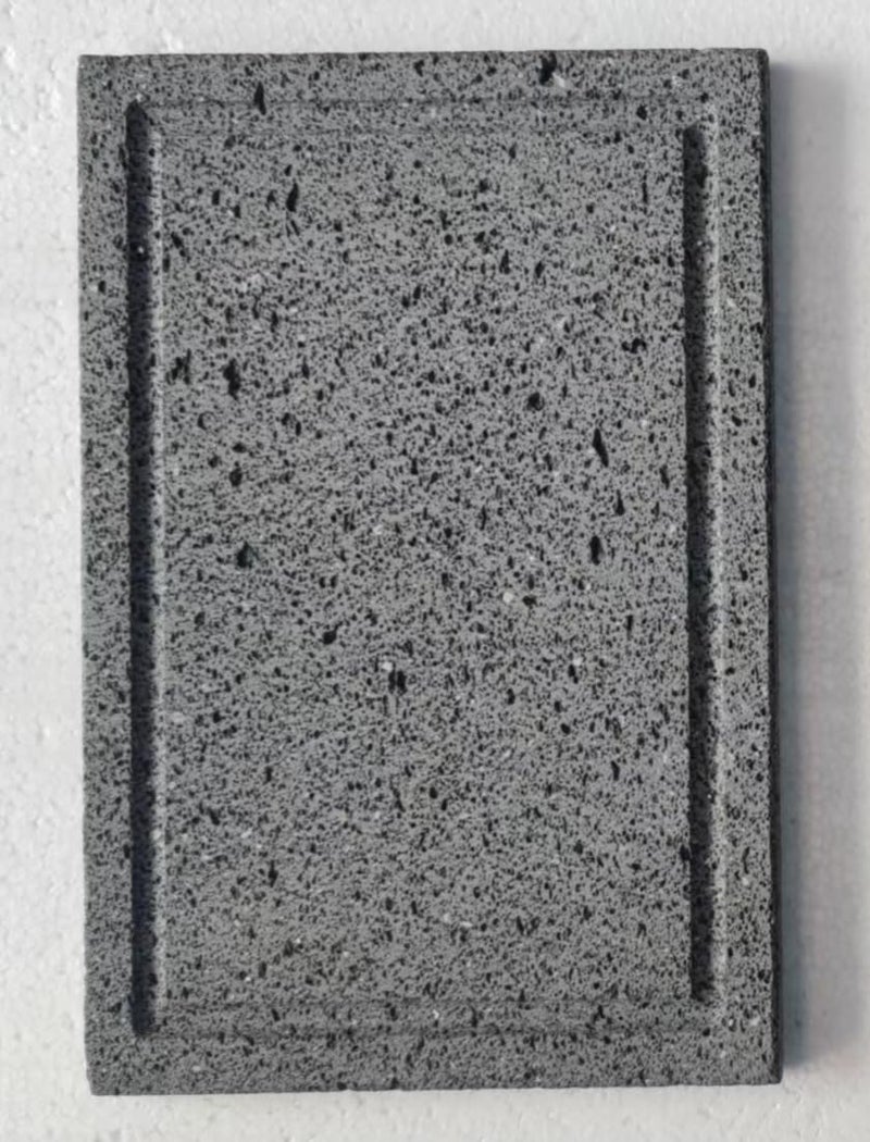 Kamelar.Lava Lava stone cooking shingles, flat, open grooves, 8 "x 12", lava cooking stone pizza, meat, seafood and vegetables. Outdoor steak barbecue. Camping grill net, grill pan, Korean grill - Image 3