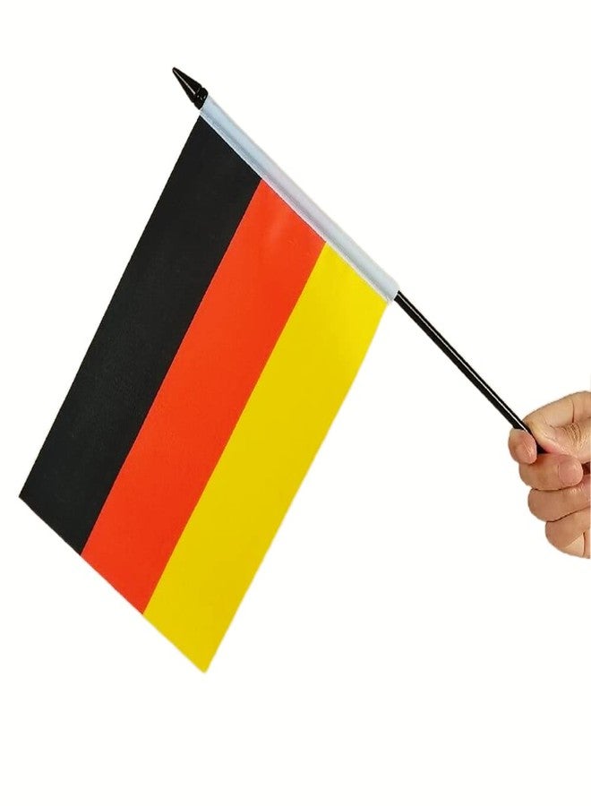 Zigvert US American & Germany Friendship Table Flag, German USA Desk Flag, German Flags For Room Display,American & German Twin Desk Flag Set-Miniature American & German Combination Flag - Image 3