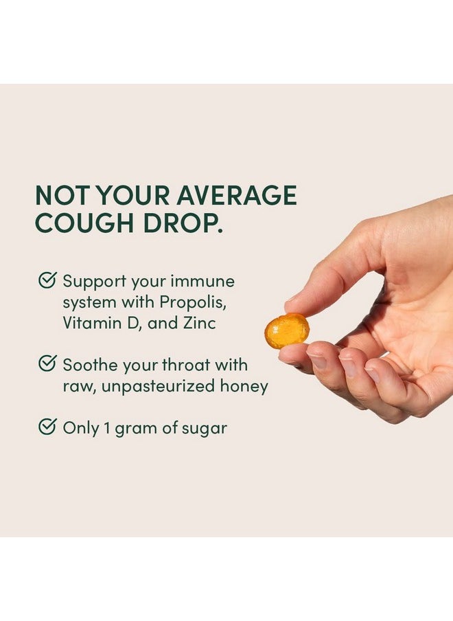 Beekeeper's Naturals Beekeeper's Naturals Soothing Honey Cough Drops 3 Flavors Pack,Honey,Peppermint & Elderberry Sore Throat Relief Soothing Lozenges with Zinc,Propolis & Vitamin D,42 Ct  - Image 3