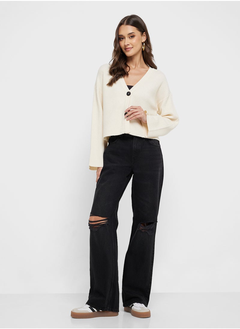 ONLY Mid Rise Ripped Detail Jeans  - Image 4