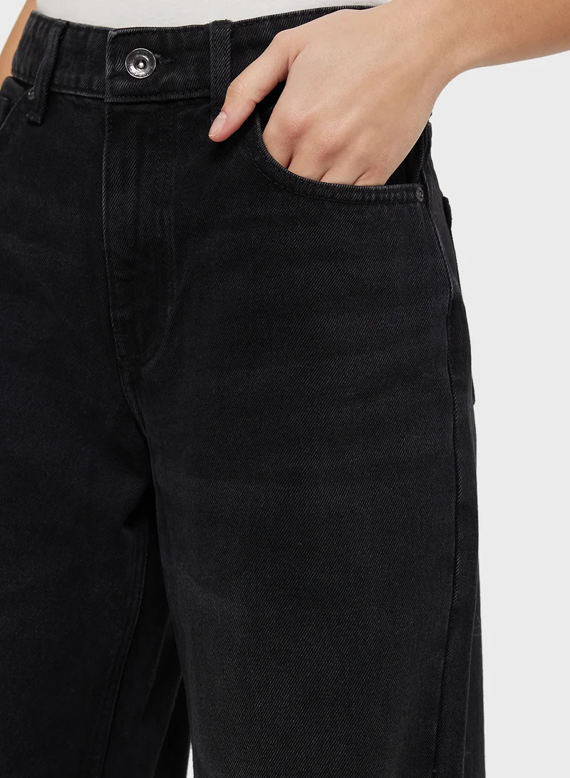 ONLY Mid Rise Ripped Detail Jeans