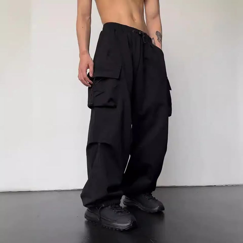 2024 Quick-Drying Overalls Men'S And Women'S American Parachute High Waist Wide Leg Casual Trousers - Image 5
