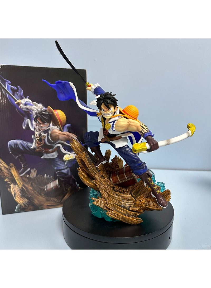Sailing Animation Pirate GK Fantasy Luffy Hand Model Straw Hat Pirates Fantasy Luffy Animation Model Ornaments 28Cm  - Image 1