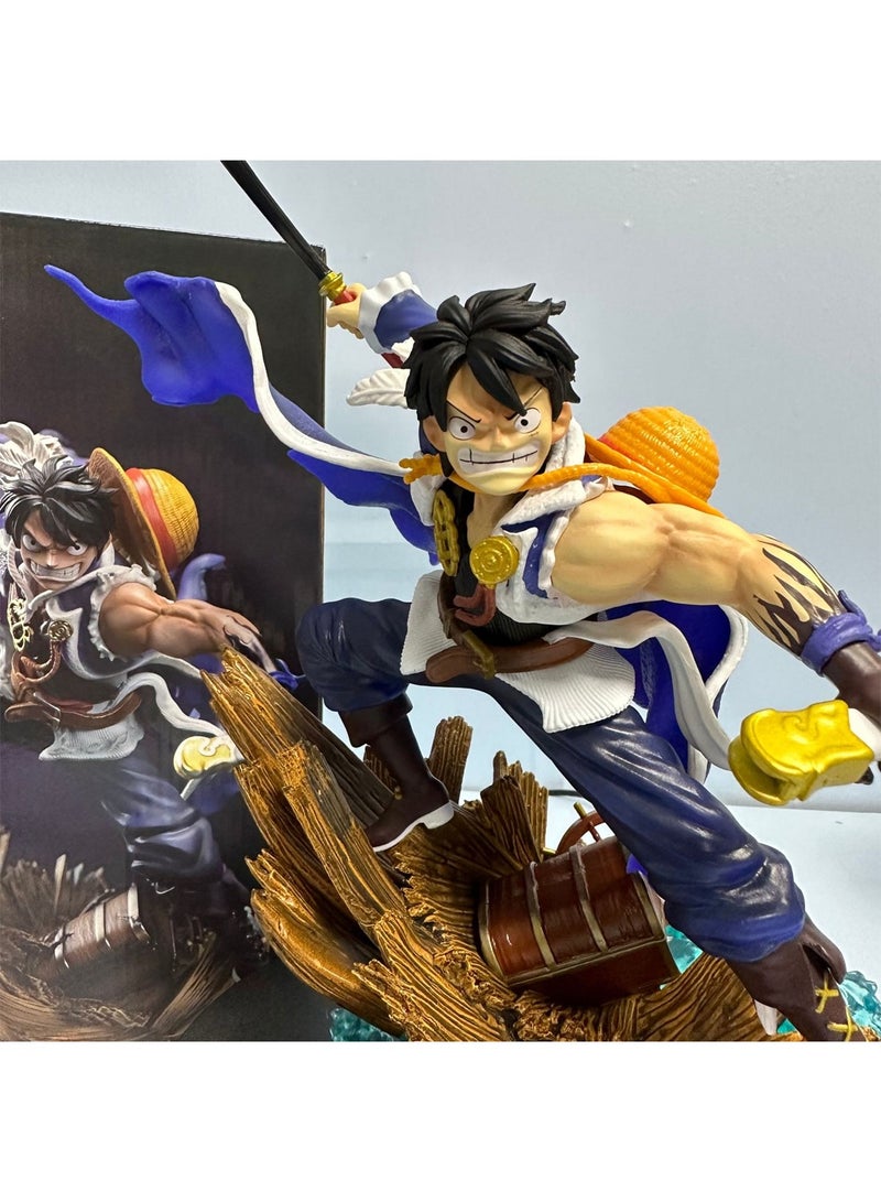 Sailing Animation Pirate GK Fantasy Luffy Hand Model Straw Hat Pirates Fantasy Luffy Animation Model Ornaments 28Cm  - Image 2