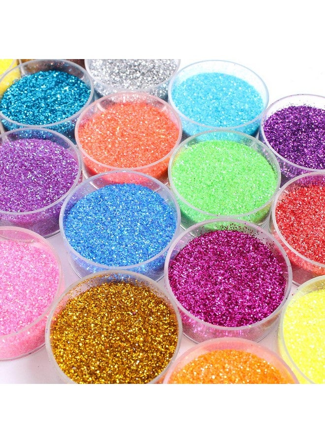Estanoite Extra Fine Glitter Powder For Craft 24 Colors Holographic Cosmetic Laser Glitter For Nail Body Eye Hair Face Lip Gloss Iridescent Glitter Powder For Tumbler And Makeup (24 Fine) - Image 3