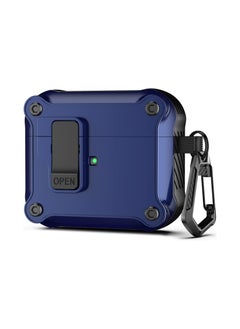 Generic Airpods 3rd Generation Case with Automatic Secure Lock Clip, Hard Shell Full-Body Protective Airpods 3 Case 2021 for Women Men,Compatible with Apple Airpods 3rd Generation 2021 (Blue) 