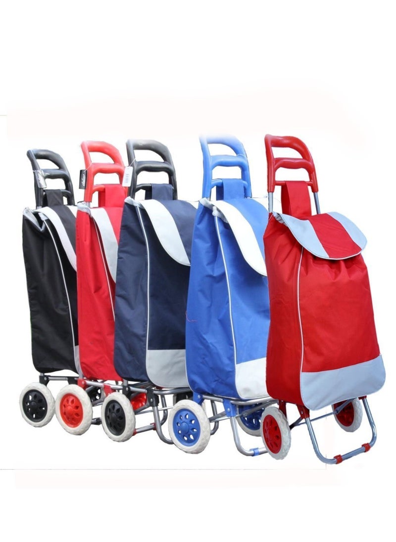 DubaiGallery 1Pcs Random Color Portable and Foldable Shopping Trolley Bag  - Image 1
