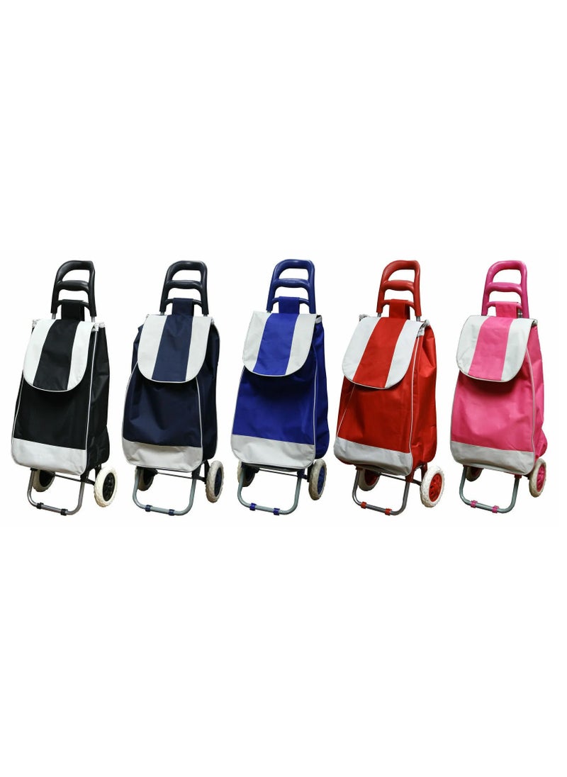 DubaiGallery 1Pcs Random Color Portable and Foldable Shopping Trolley Bag  - Image 2