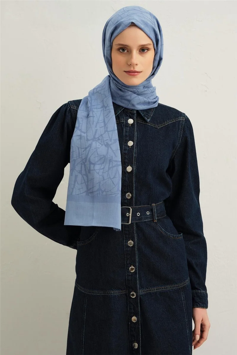 ARMINE Tensel Silk Calligraphy Pattern Shawl 32113