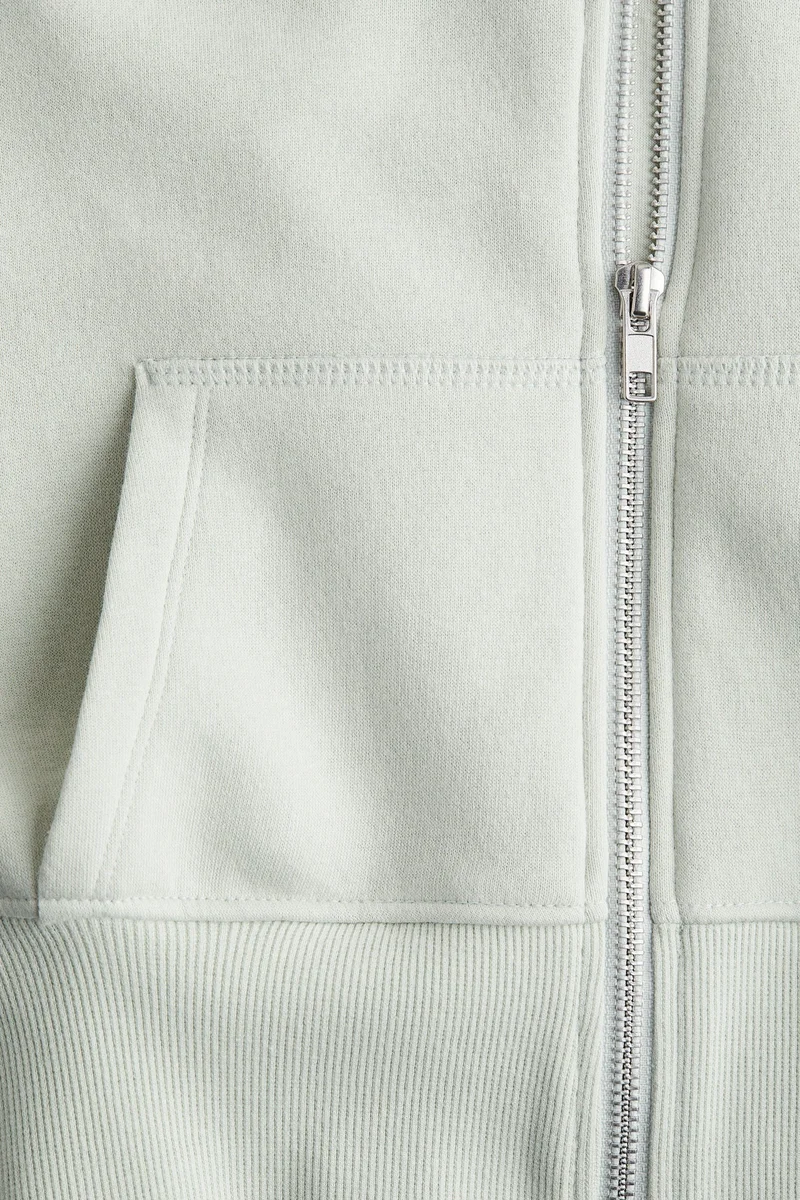 اتش اند ام Cropped zip-through hoodie