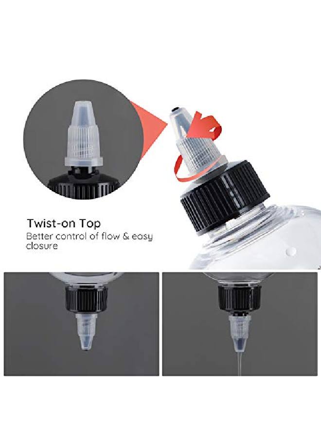 Segbeauty 16.9Oz Hair Dye Bottles Measured Twiston Top Tip Cap Hair Color Squeeze Bottle With Ratio Graduated Scale 2Pcs 500Ml Refillable Empty Hair Color Applicator Bottle Dyeing Tool Transparent - Image 4