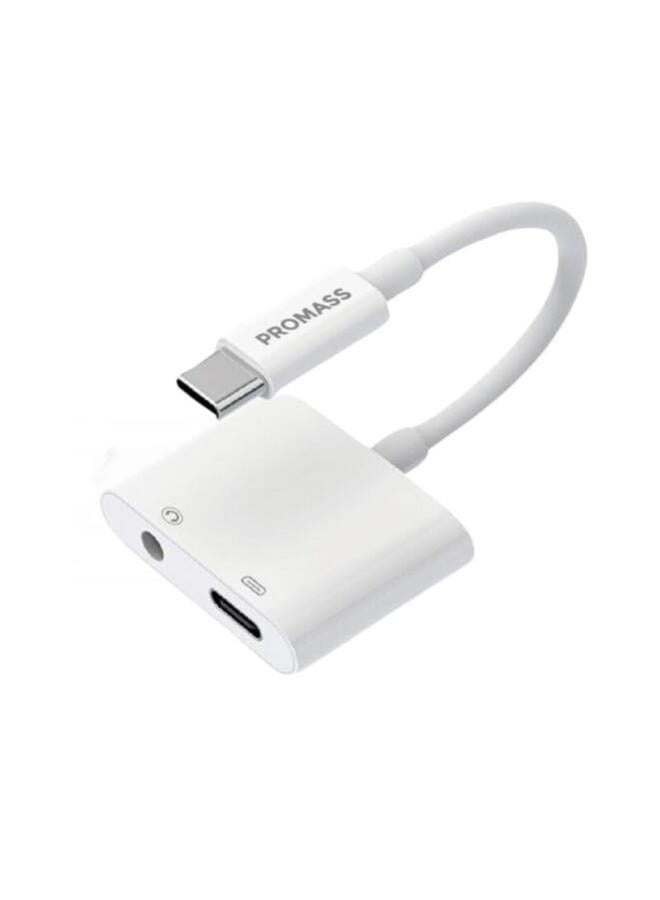PROMASS Type C adapter, two ports, headphone and charger - Image 1