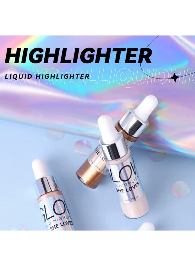 روز فلاور 4 ألوان من زيت الجسم اللامع، سائل تسليط الضوء على زيت التوهج، مرطب الجسم الطبيعي، ملمس ناعم، مصل الوجه ومرطب الجسم للبشرة الجافة (005) - Image 3