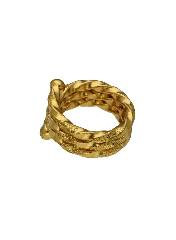FK Jewellers Gold 20 Grams Spiral Ring 24KT  - Image 4