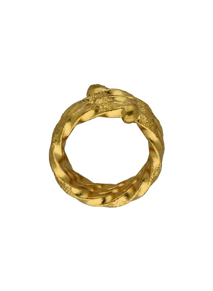 FK Jewellers Gold 20 Grams Spiral Ring 24KT  - Image 3