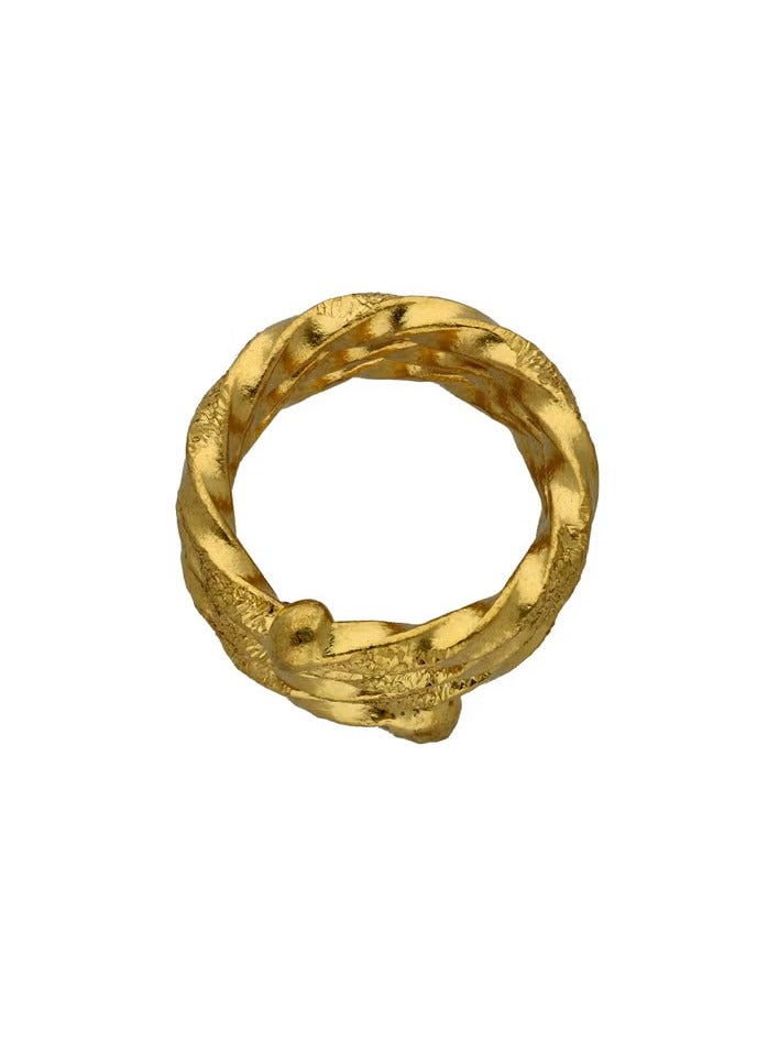 FK Jewellers Gold 20 Grams Spiral Ring 24KT  - Image 2