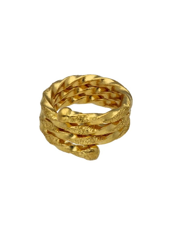 FK Jewellers Gold 20 Grams Spiral Ring 24KT  - Image 1