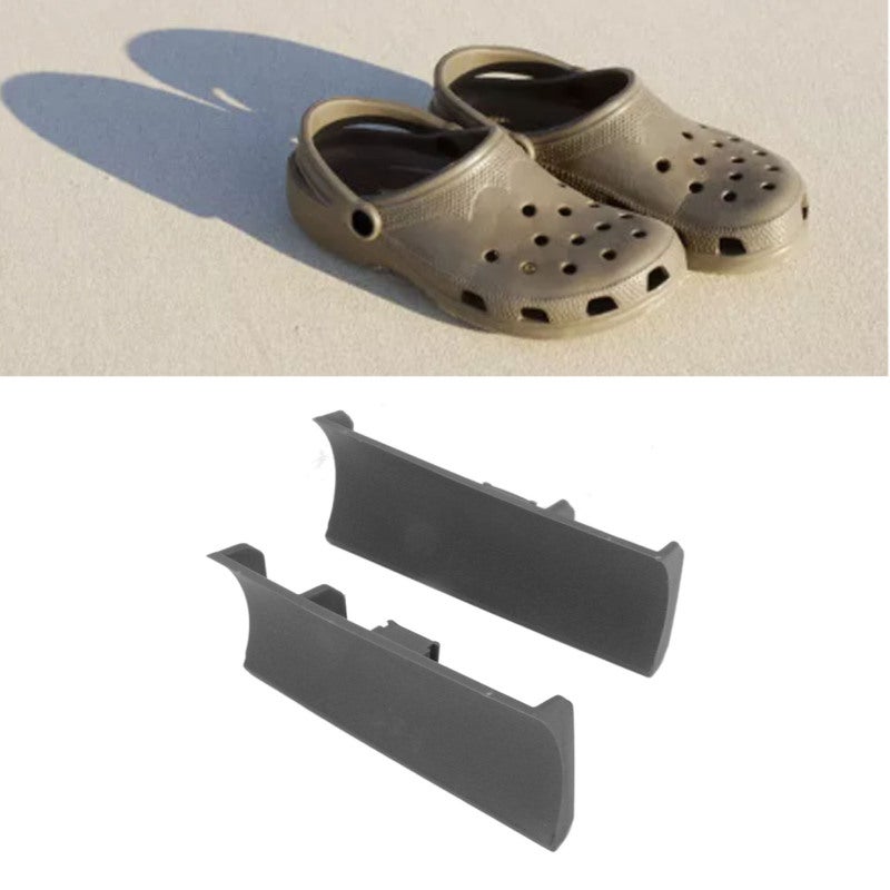 Shoe Snow Plow Attachment: Gray Durable PLA Material - Trendy Decorative Look, Easy To Attach Shoe Mounted Plow for Shoes With Front Holes - Image 3