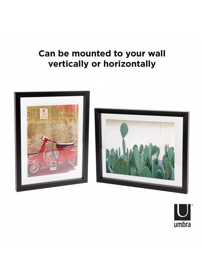 Umbra 316280-040 Floating Frame for Displaying Documents, Diploma, Certificate, Photo or Artwork, 11 x 14 8-1/2 x 11, Black - Image 4