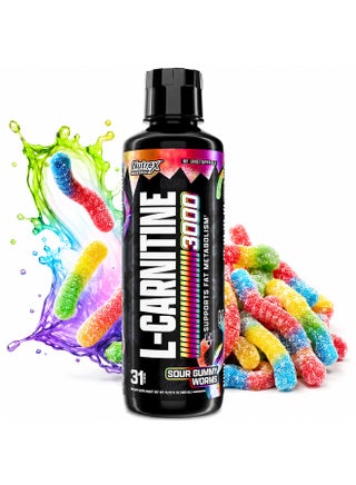 l carnitine 3000 sour gummy worm Nutrex Research Maximum Strength Liquid Carnitine 3000 Sour Gummy Worms 465 ml | Best Price Qatar
