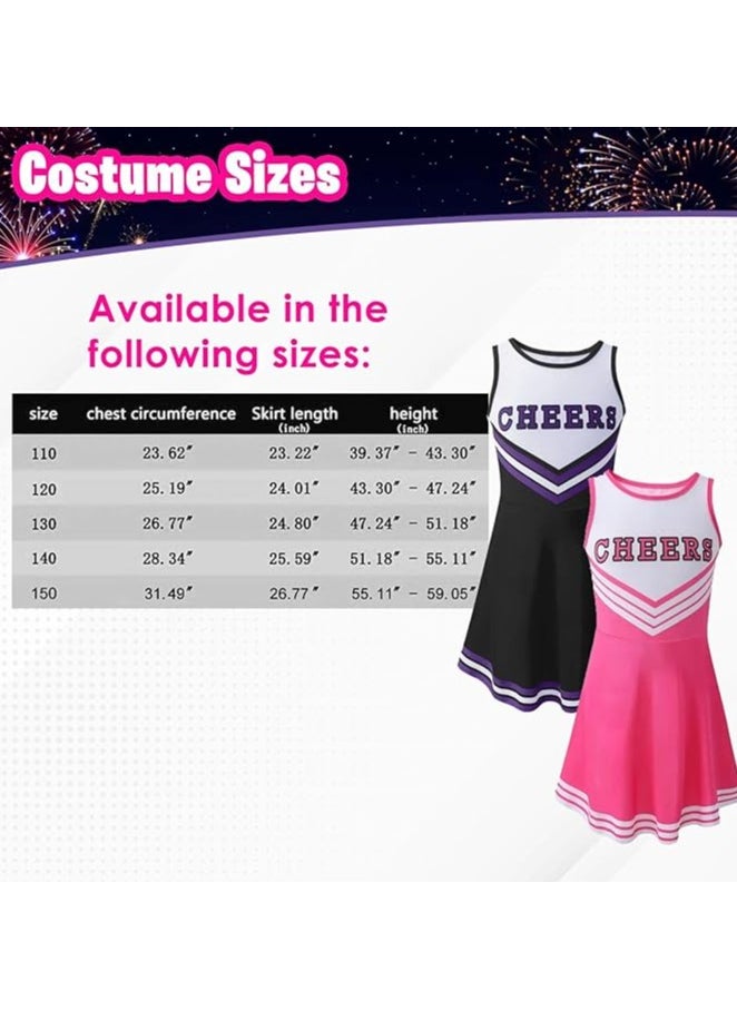 Home Smart Home Smart Cheerleading Costume for Girls School Girls Outfit Uniform Fancy Dresses with Pom Cheerleader Costume For Girls  - Image 2
