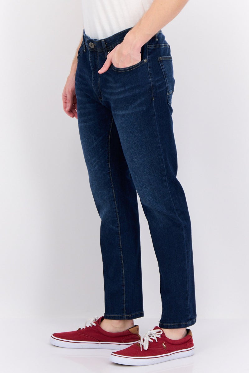 Company Eighty One جينز رجالي ضيق مغسول وقابل للتمدد، أزرق داكن - Image 2