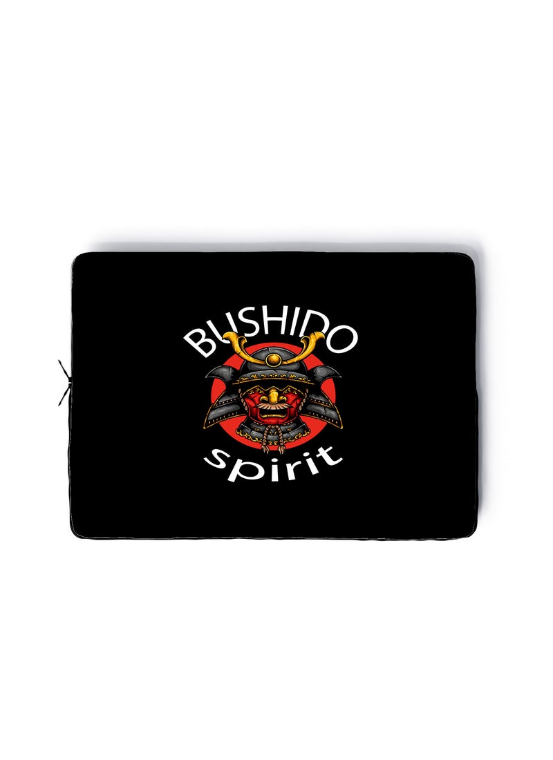 LOUD UNIVERSE Bushido Spirit Print Laptop Sleeve 13 inch Multicolour Tablet Sleeve - Image 1