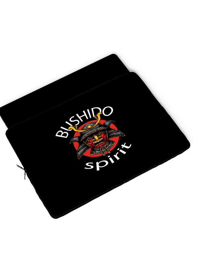 LOUD UNIVERSE Bushido Spirit Print Laptop Sleeve 13 inch Multicolour Tablet Sleeve - Image 4