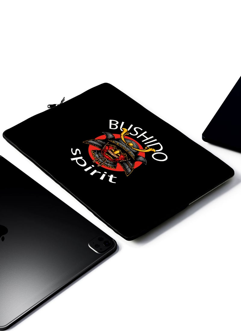 LOUD UNIVERSE Bushido Spirit Print Laptop Sleeve 13 inch Multicolour Tablet Sleeve - Image 2