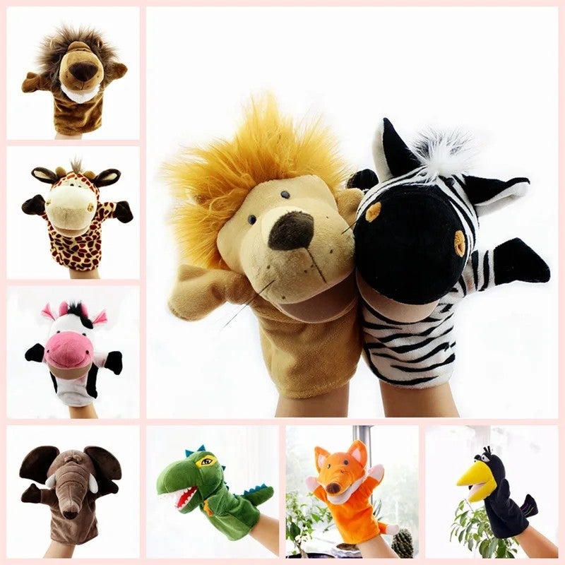 Y&D Cute Stuffed Animal Toys - Plush Lion, Elephant, Dinosaur & Monkey Finger Puppets for Babies | Educational Soft Dolls for Toddlers | Ideal Gift for Boys and Girls - Image 3